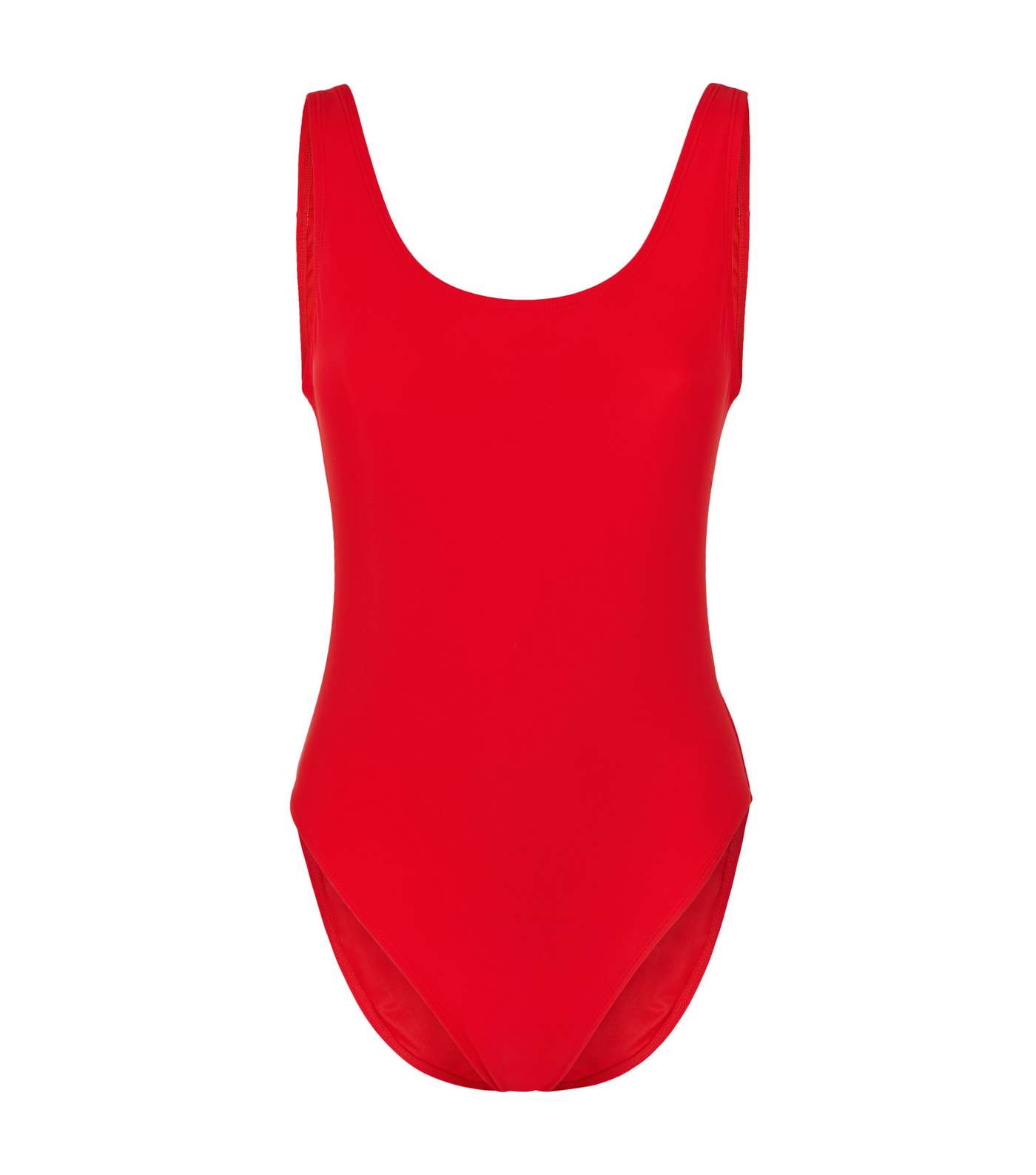 Red Scoop Back Swimsuit  Image 4