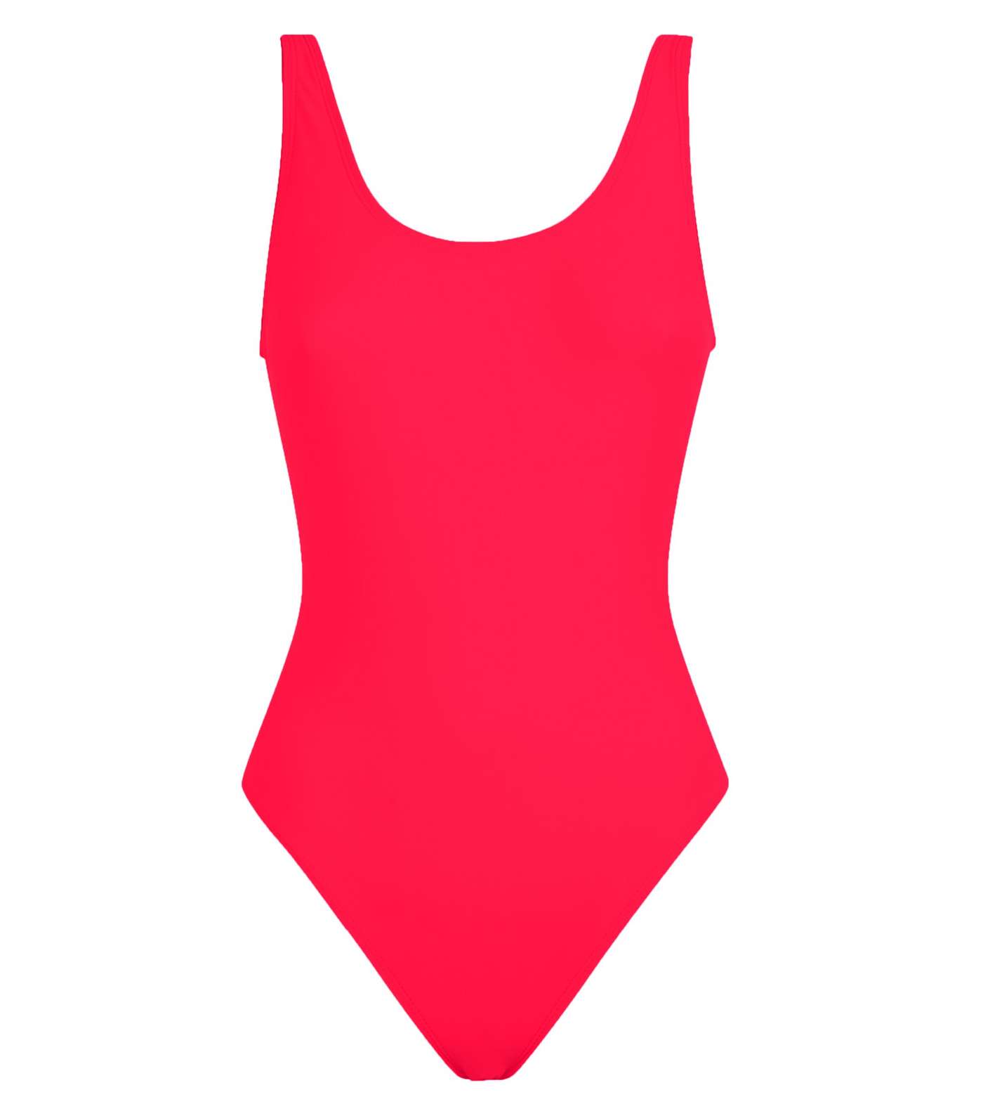 Bright Pink Scoop Back Swimsuit  Image 4