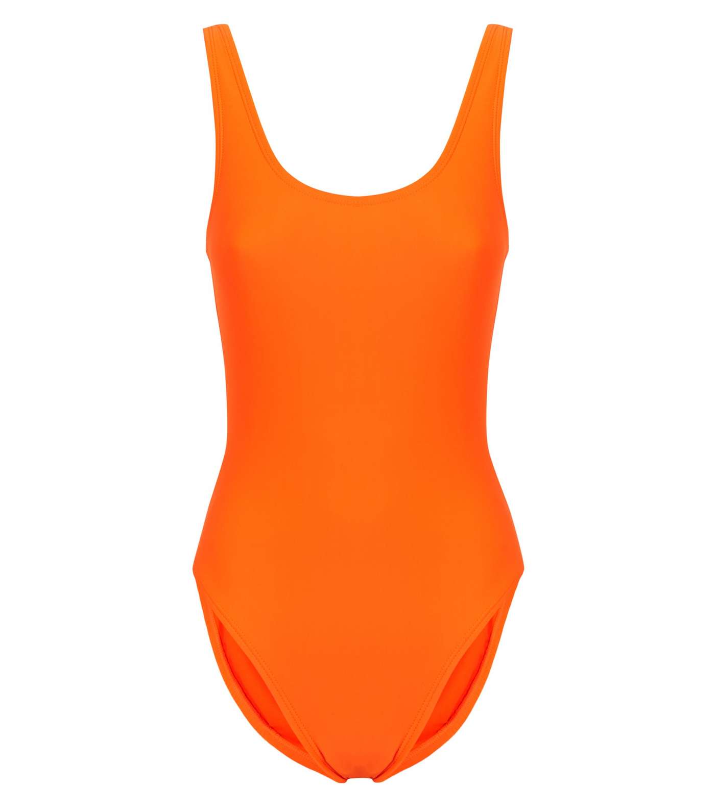 Bright Orange Scoop Back Swimsuit  Image 4