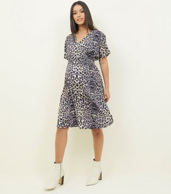 new look leopard wrap dress