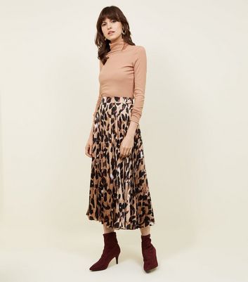 pleated midi skirt new look