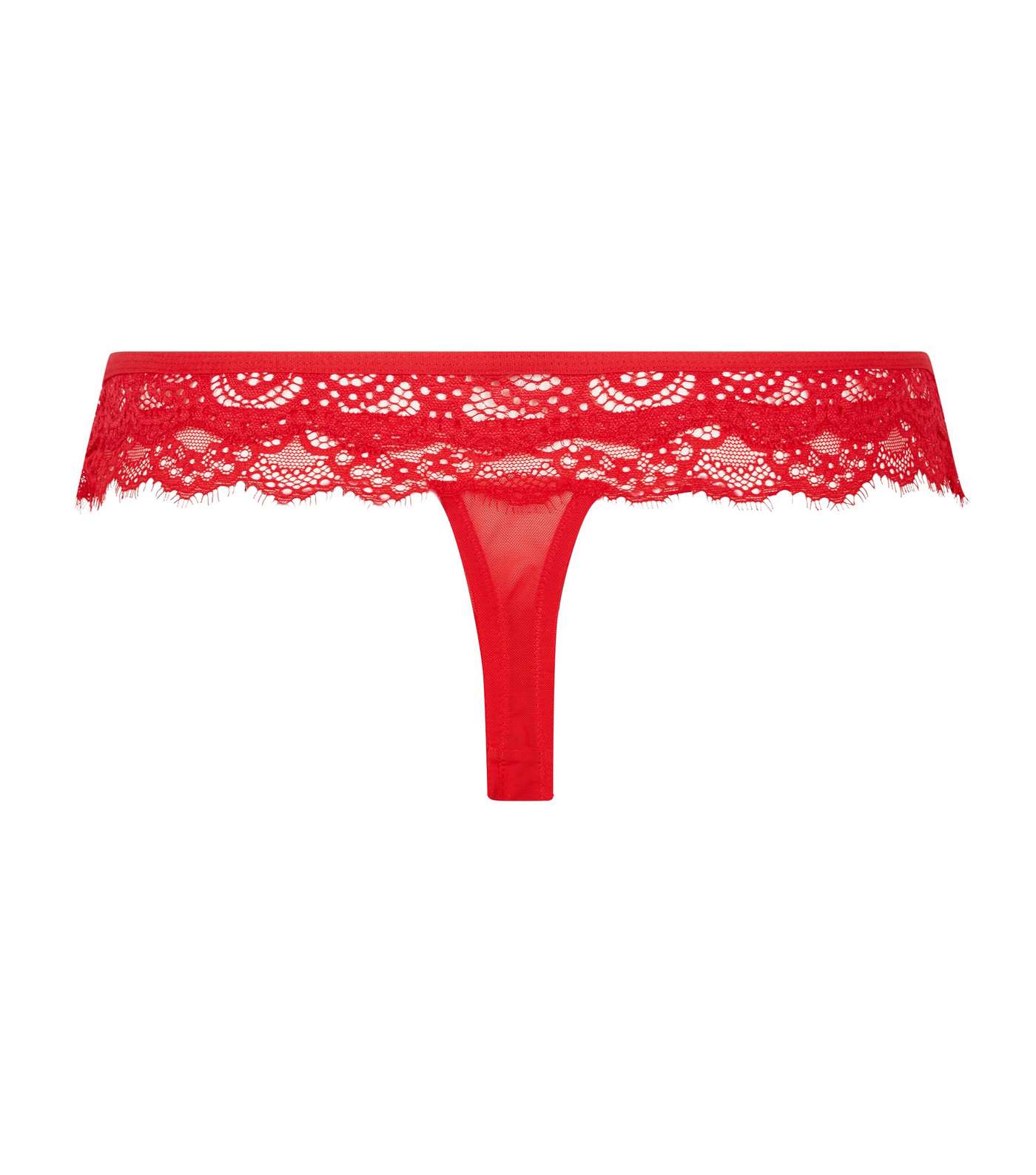 Red Layered Lace Thong  Image 5