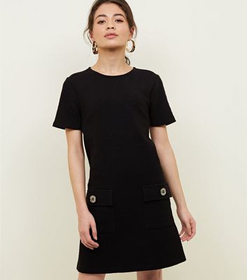 new look black tunic dress