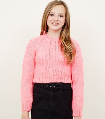chunky knit pink jumper