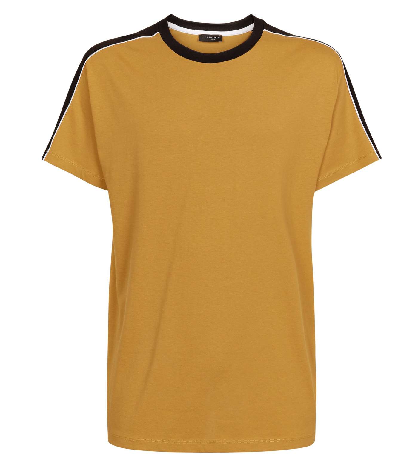 Mustard Piped Panel Oversized T-Shirt  Image 4