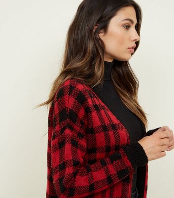 new look red cardigan