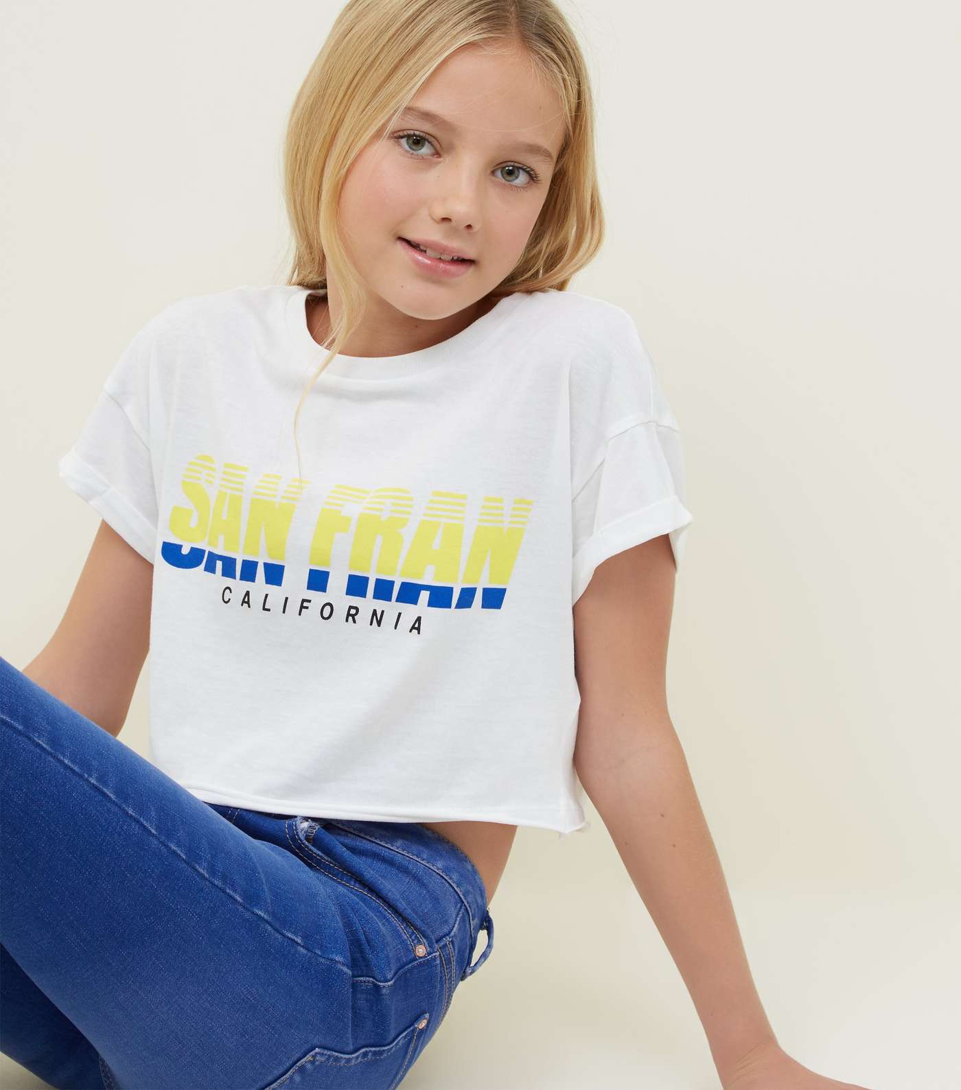 Girls White San Fran Print T-Shirt Image 5