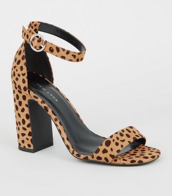 new look leopard print sandals