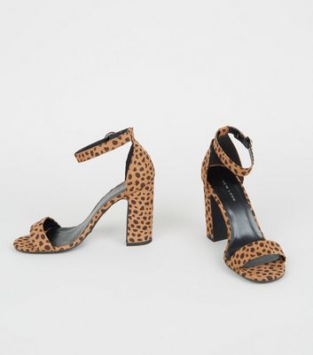 leopard print heels new look