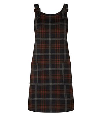 Check buckle pinafore dress cheap
