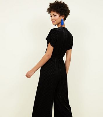 New look cheap black ribbed jumpsuit