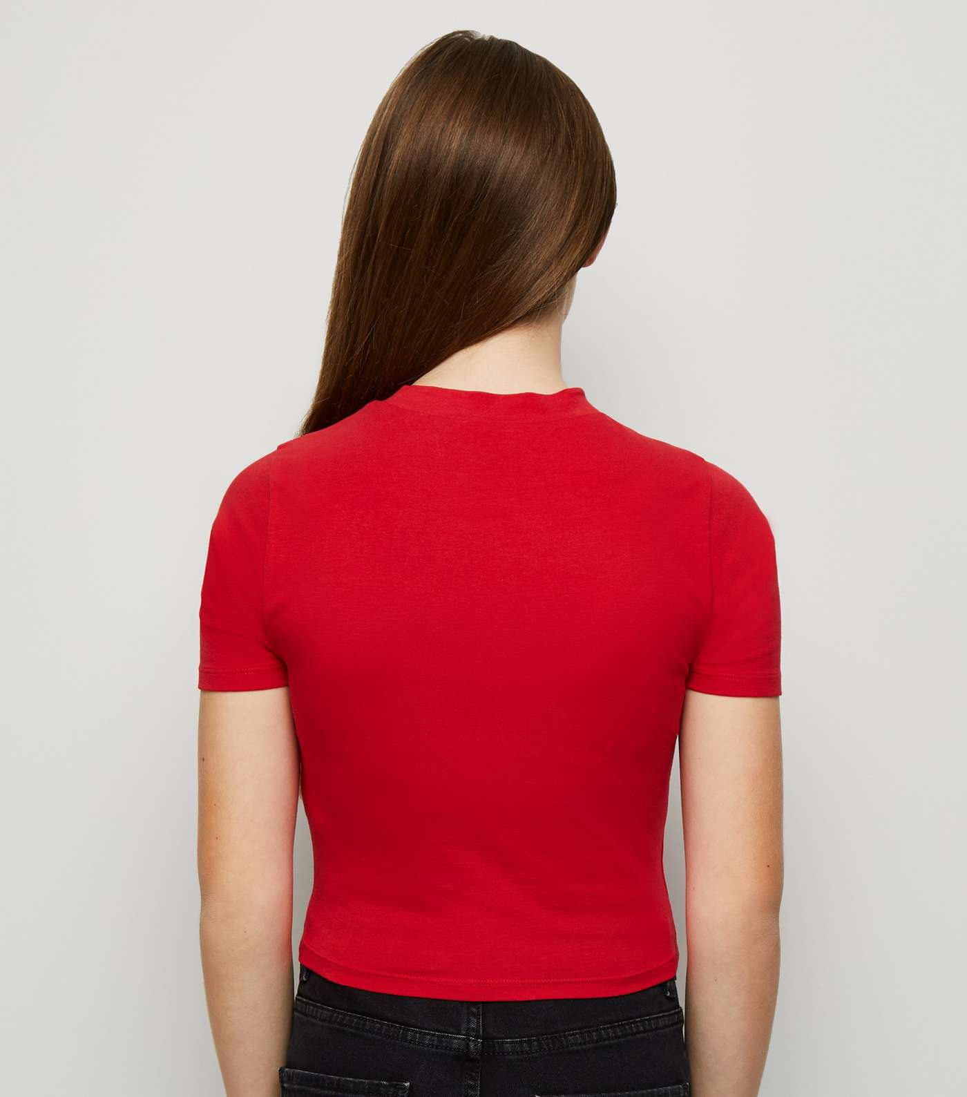 Girls Red Popper Side T-Shirt  Image 5