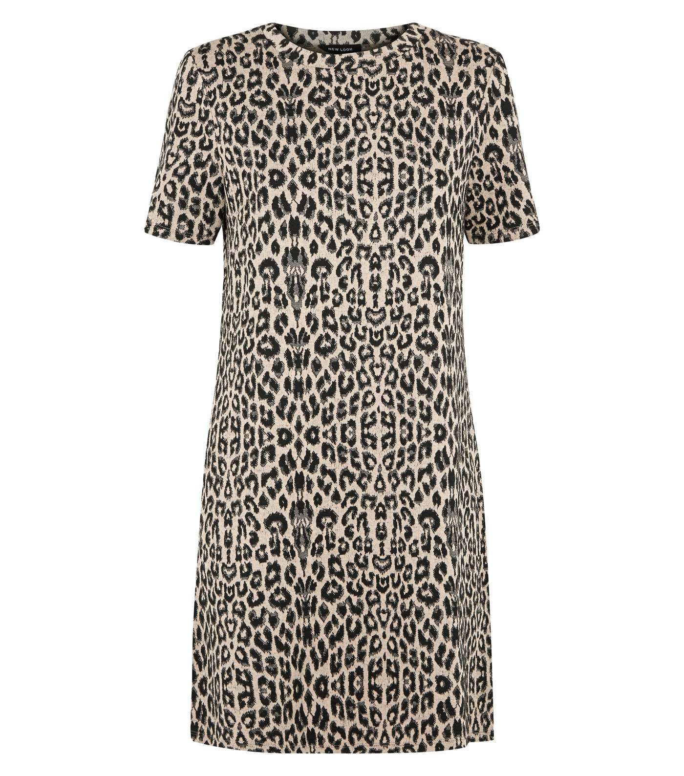 Brown Leopard Jacquard Tunic Dress Image 4