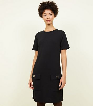 new look black tunic dress