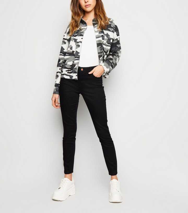 Black Mid Rise India Super Skinny Jeans