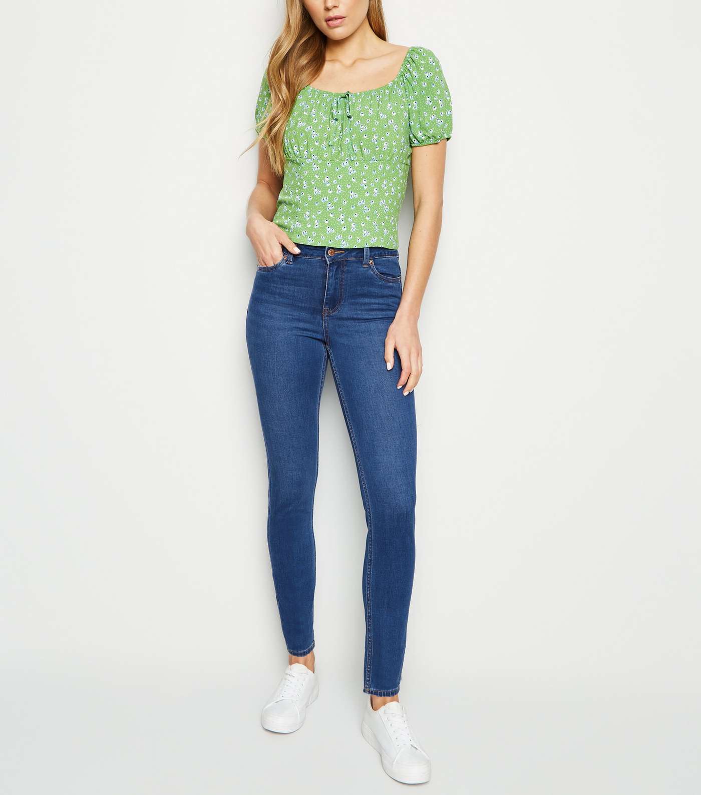 Blue Mid Rise India Super Skinny Jeans