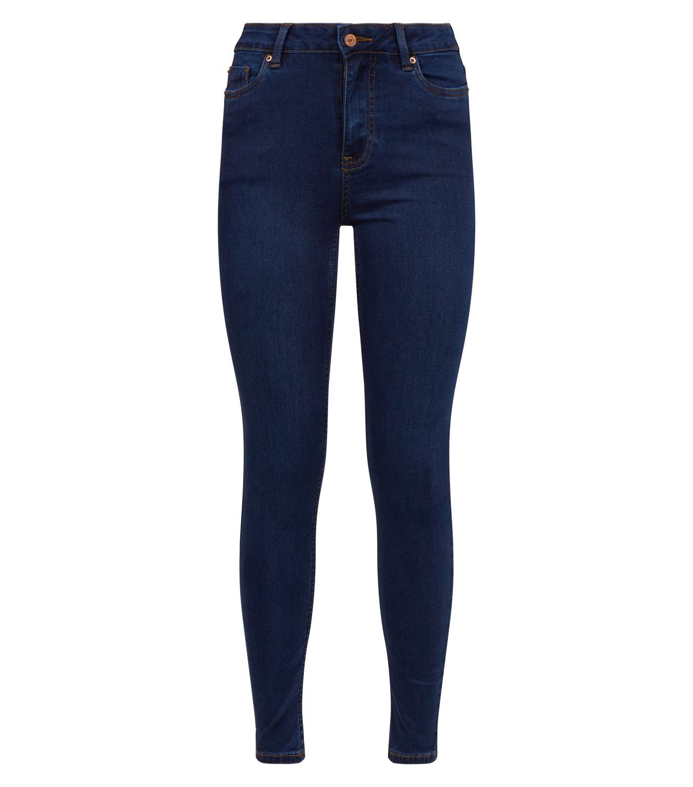 Blue Rinse Wash Mid Rise India Super Skinny Jeans Image 4
