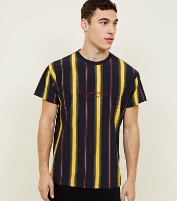 yellow striped shirt outfit mens