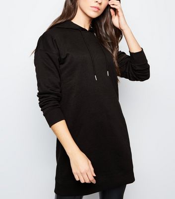 Womens longline black on sale hoodie