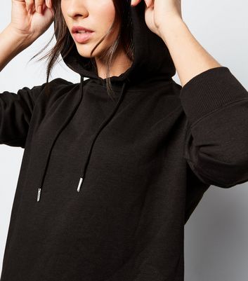 Black longline hoodie discount ladies