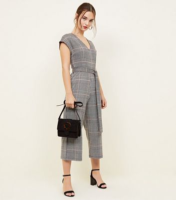 new look checked jumpsuit