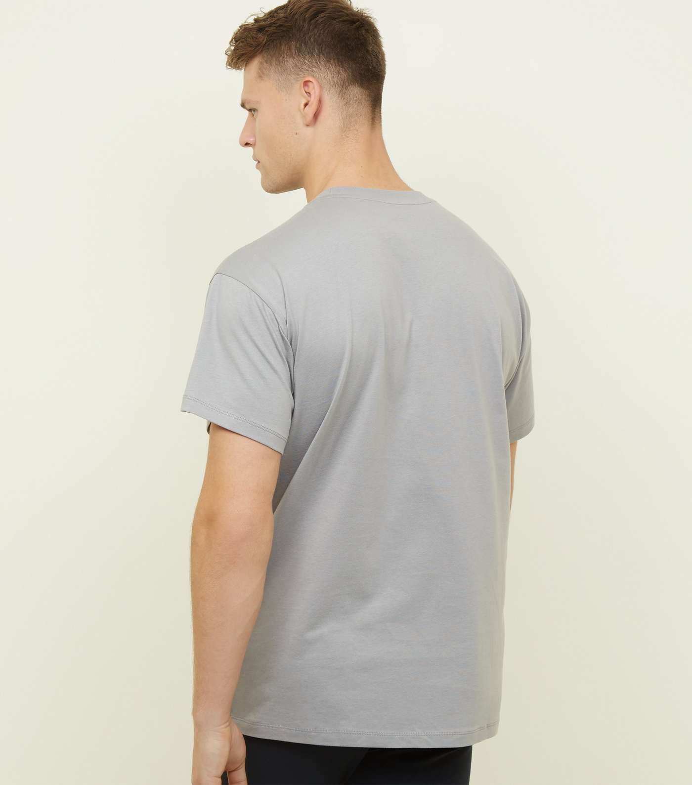 Pale Grey Fortune Embroidered Logo T-shirt Image 3