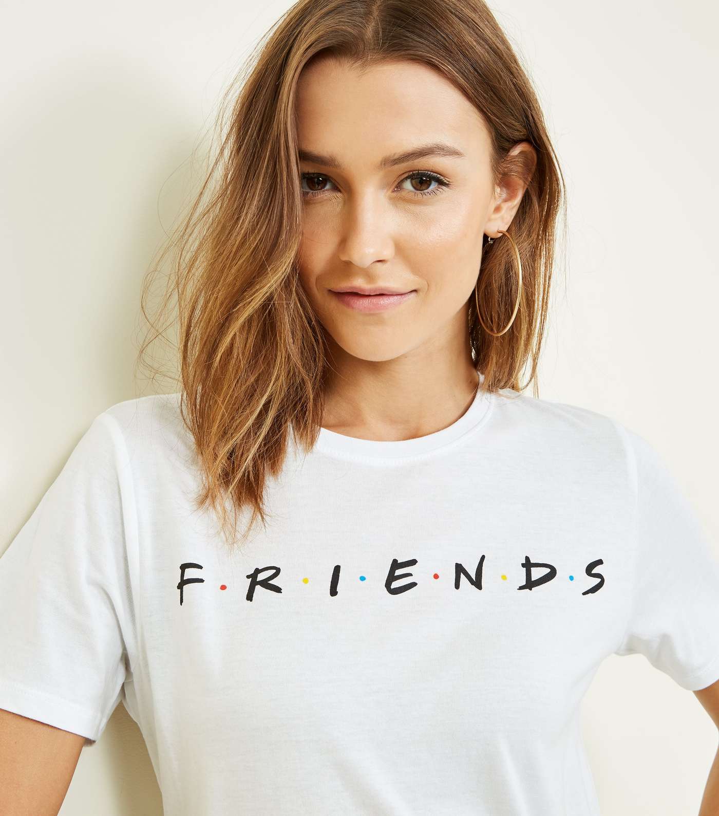 White Friends Logo T-Shirt Image 5