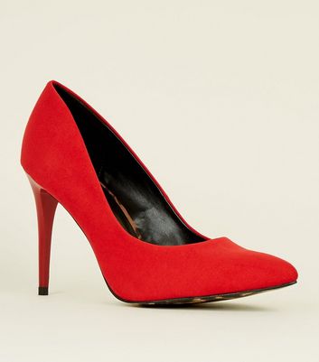 red sole court shoes
