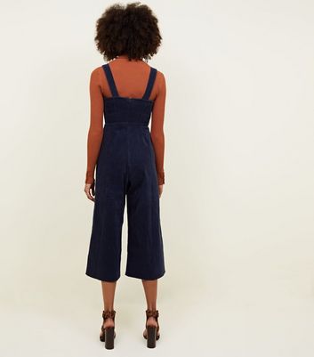 navy cord jumpsuit