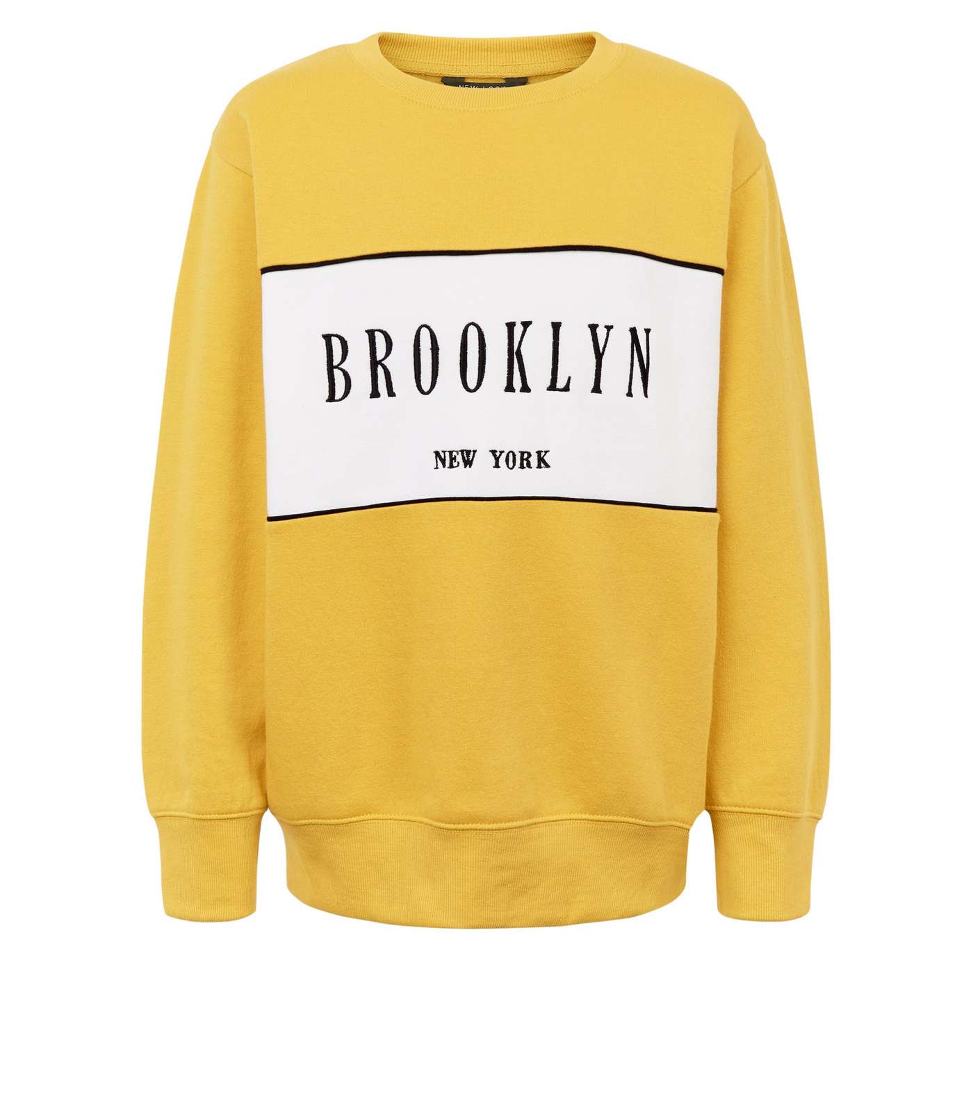 Girls Mustard Brooklyn Embroidered Longline Sweatshirt Image 4