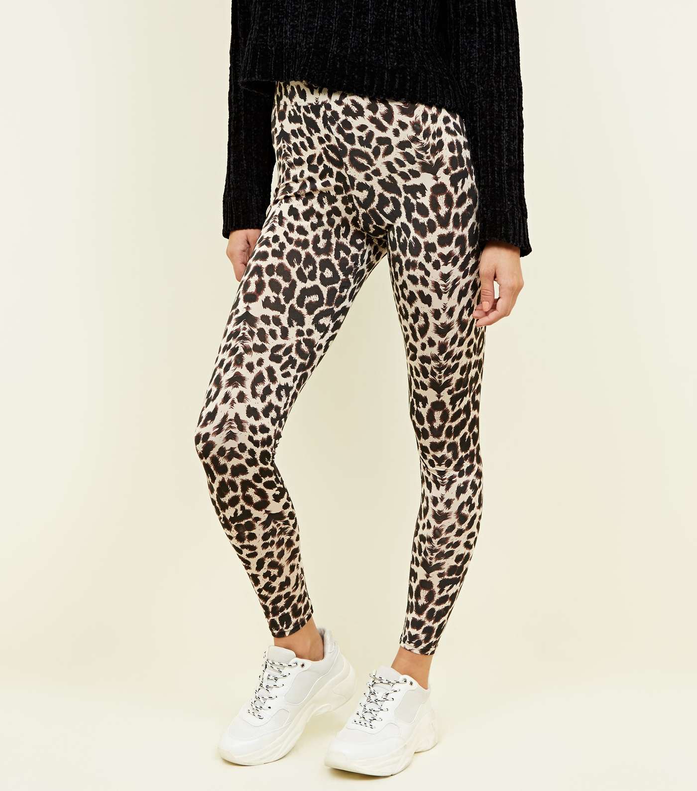 Brown Leopard Print Leggings Image 2