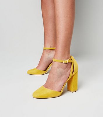 mustard heels new look