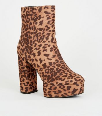 new look leopard print boots