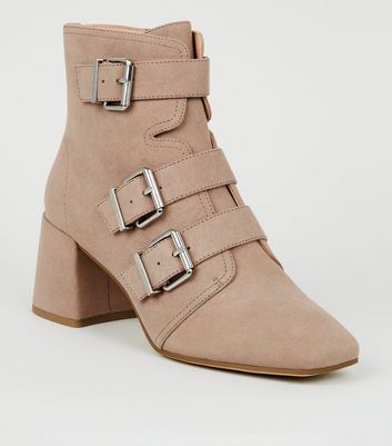 square toe boots with buckle