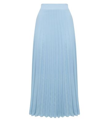 Light blue shop pleated midi skirt