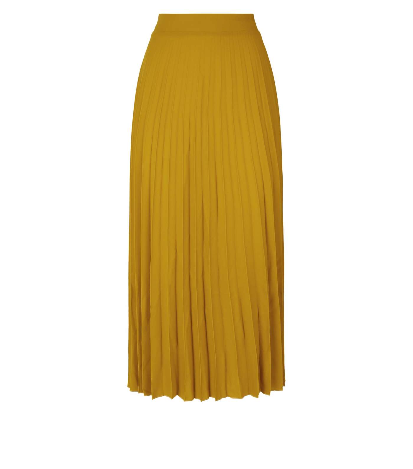 Mustard Pleated Midi Skirt  Image 4