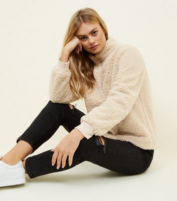 teddy jumper with zip