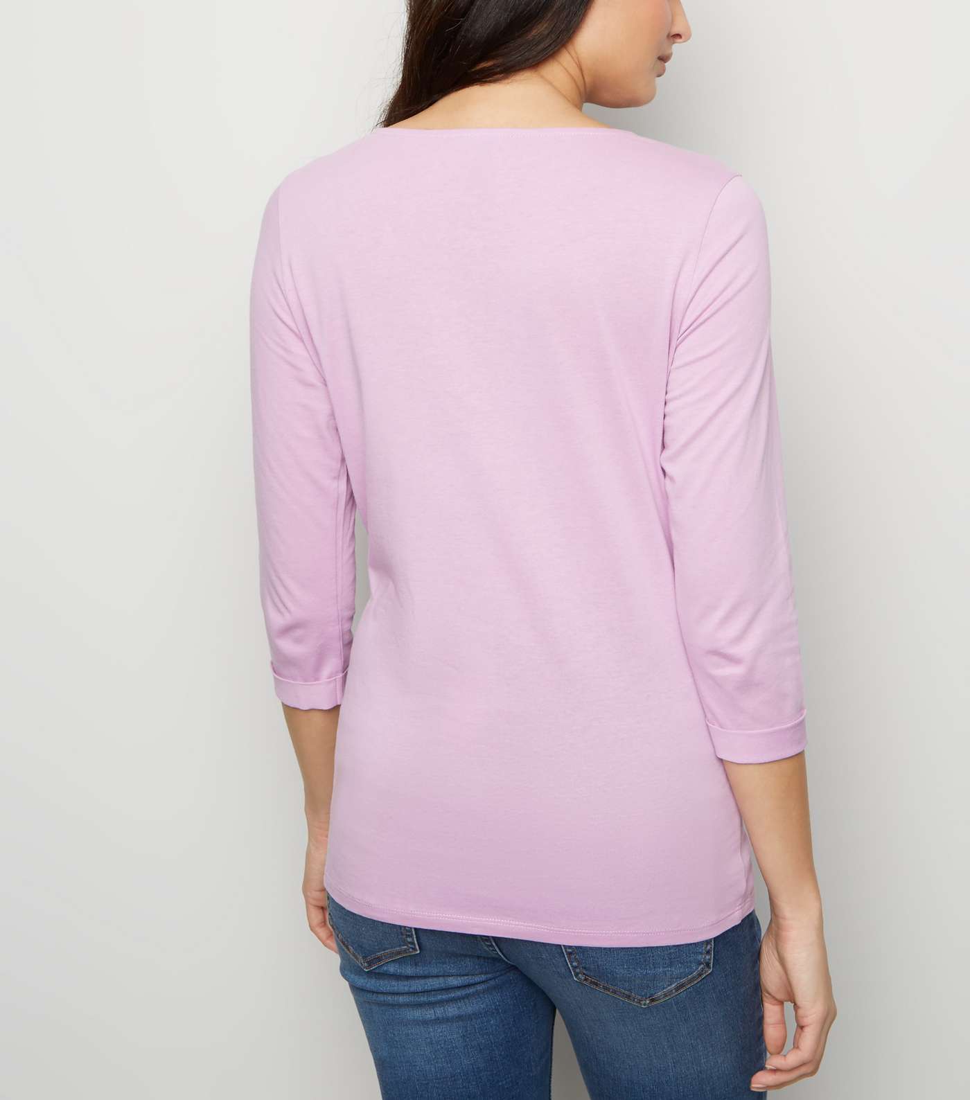 Maternity Lilac 3/4 Sleeve Top  Image 3