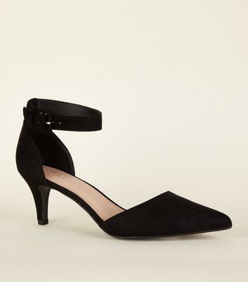 low heel court shoes with strap