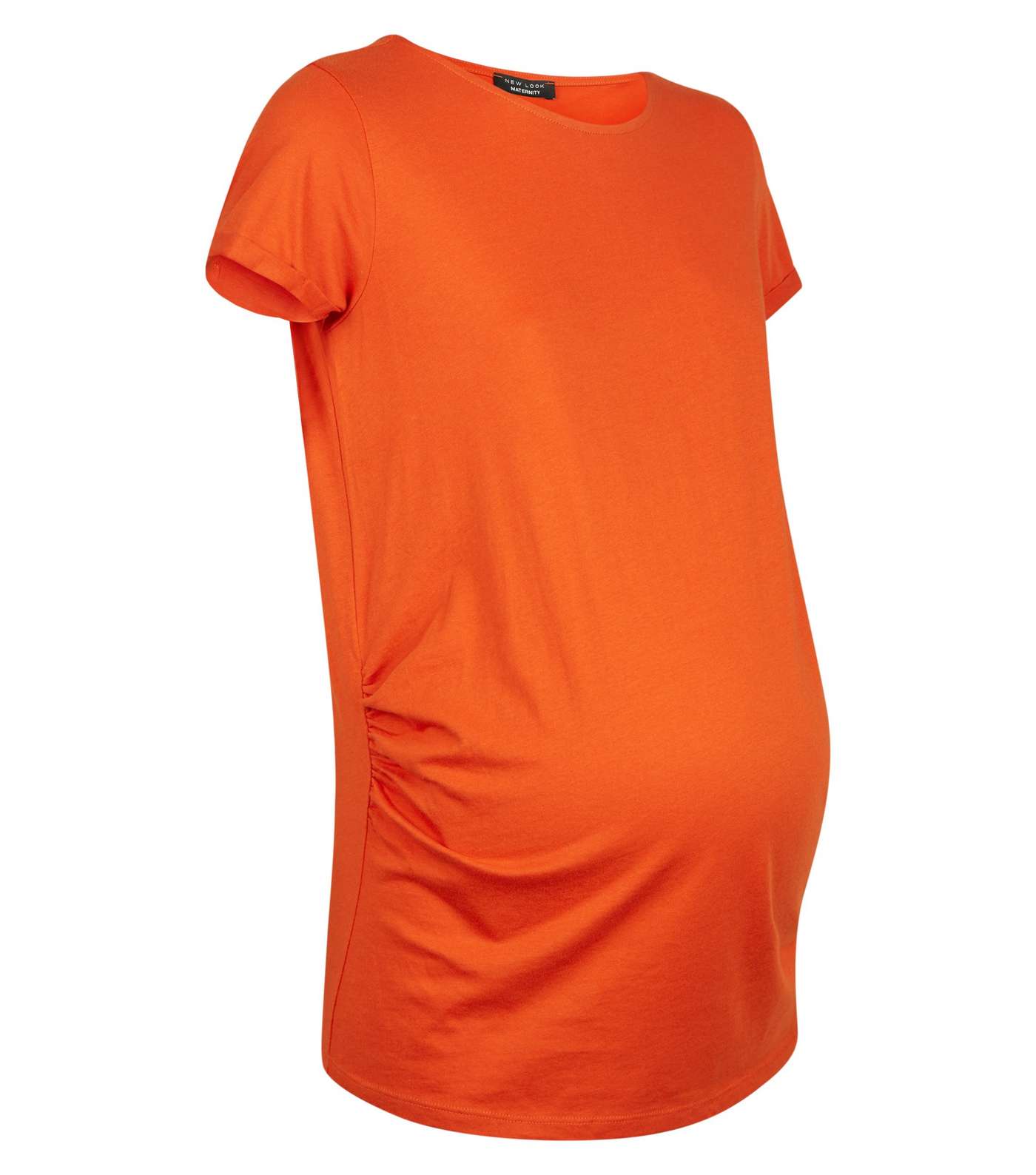 Maternity Bright Orange Short Sleeve T-Shirt  Image 4