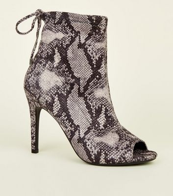 snake print sock boot