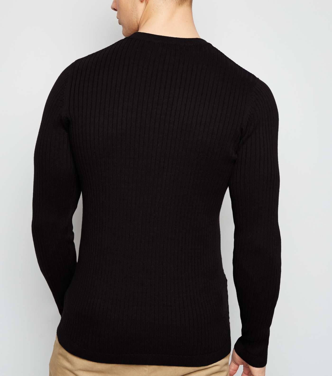 Black Long Sleeve Cable Knit Jumper Image 3