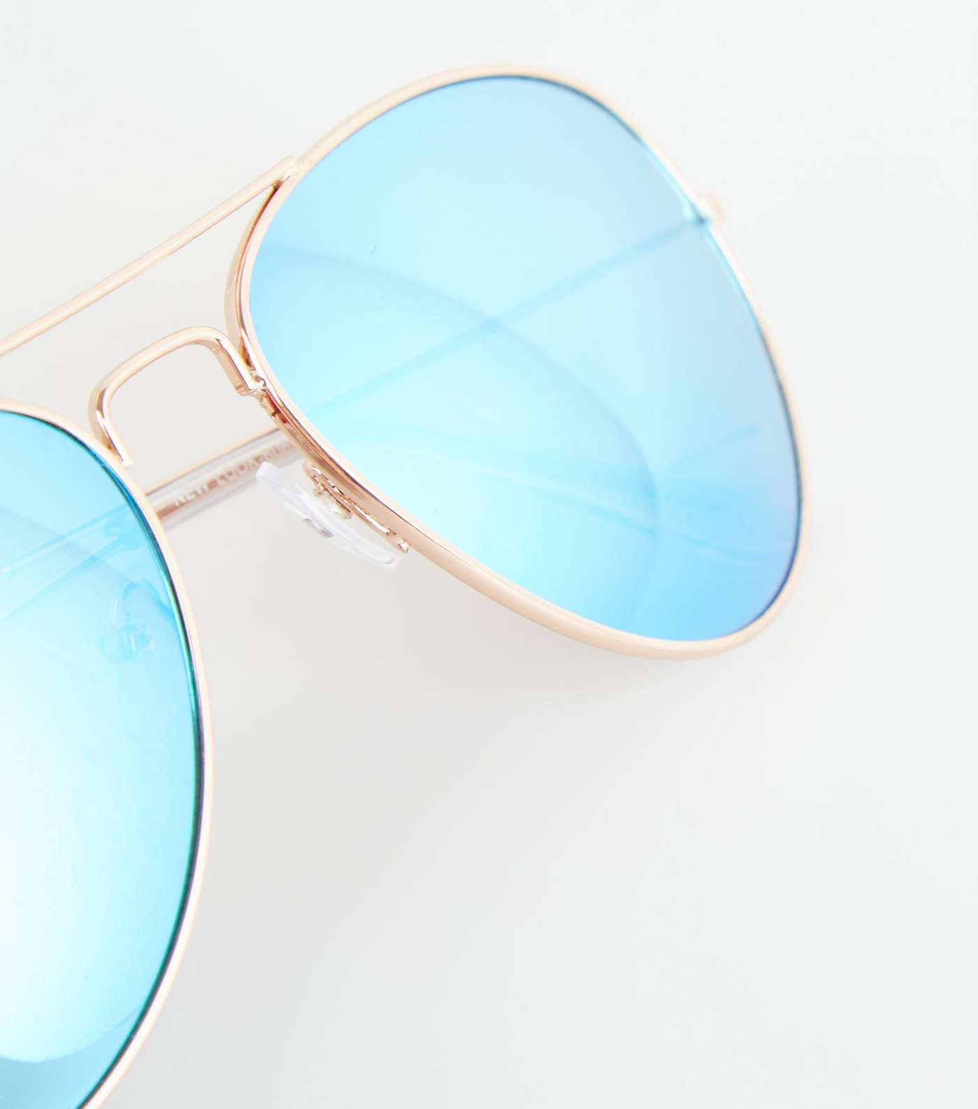 Bright Blue Mirrored Lens Pilot Sunglasses  Image 3