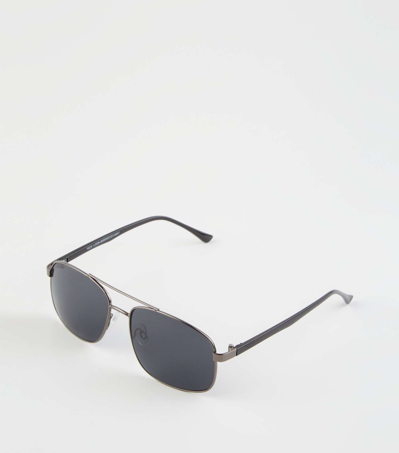 Black Square Frame Pilot Sunglasses