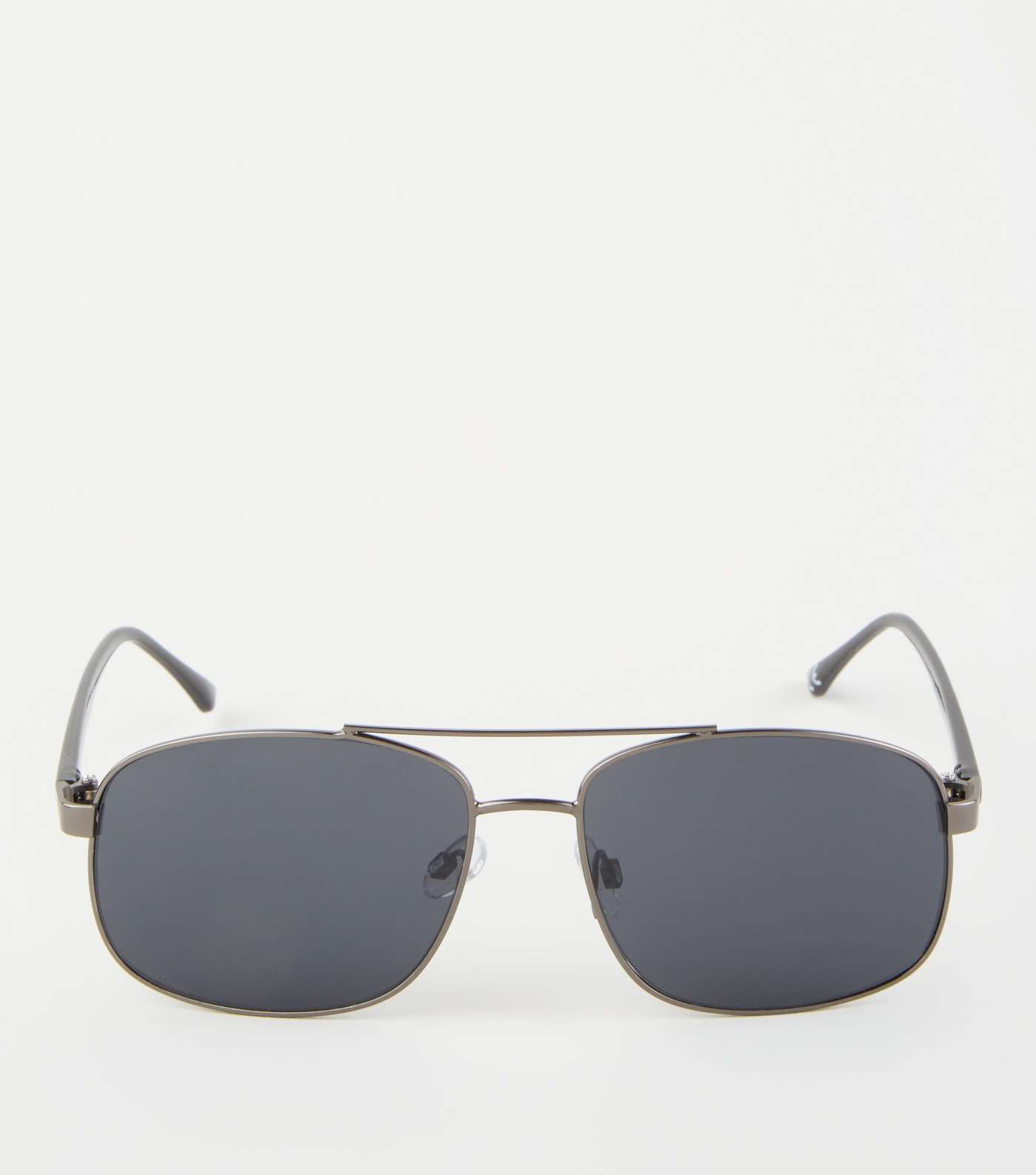 Black Square Frame Pilot Sunglasses Image 3