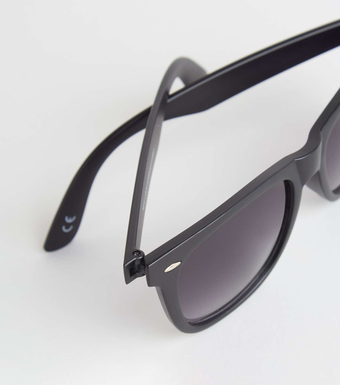 Black Matte Square Sunglasses Image 3