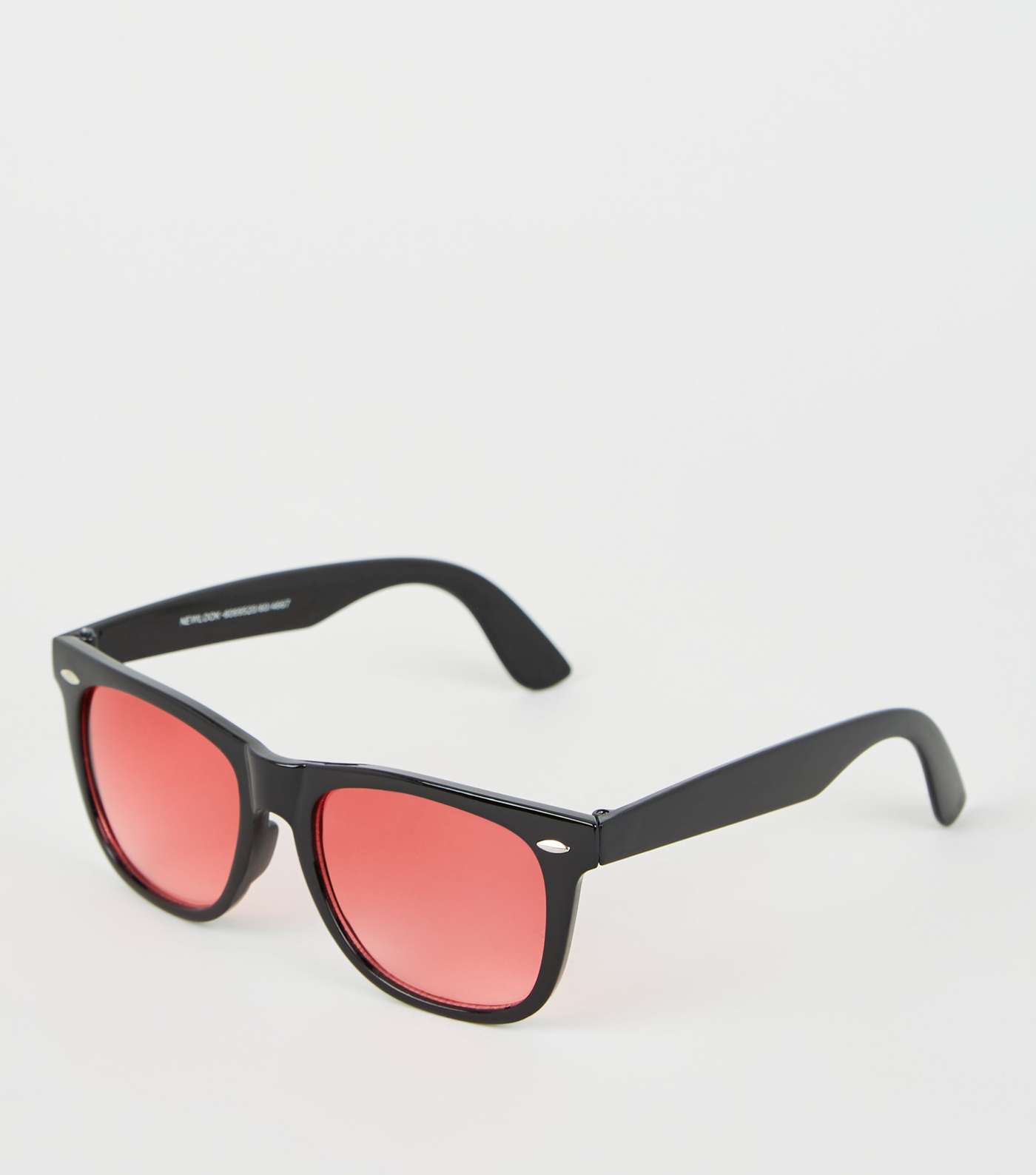 Red Tinted Matte Square Frame Sunglasses