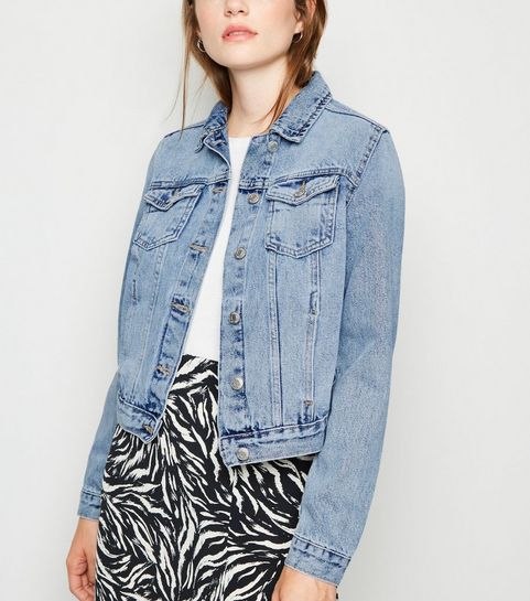 Blue Bleach Wash Denim Jacket 