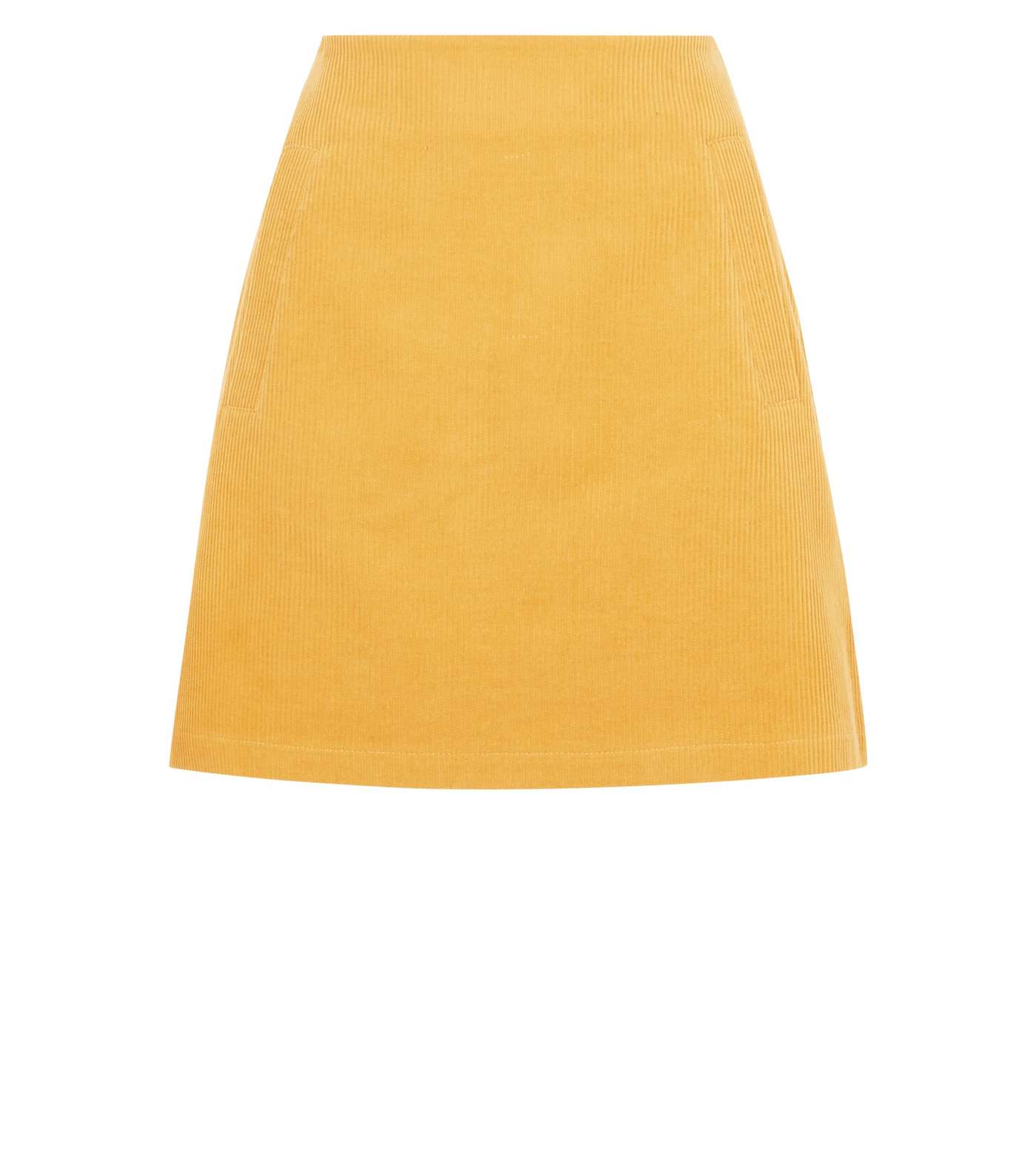 Yellow Welt Pocket Corduroy Skirt  Image 4