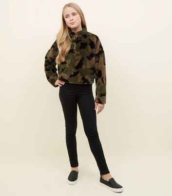 girls camo jumper